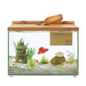 ✨️Bamboo Waterfall Lid Aquarium With Extra Filters & Tank Accessories✨️🐠